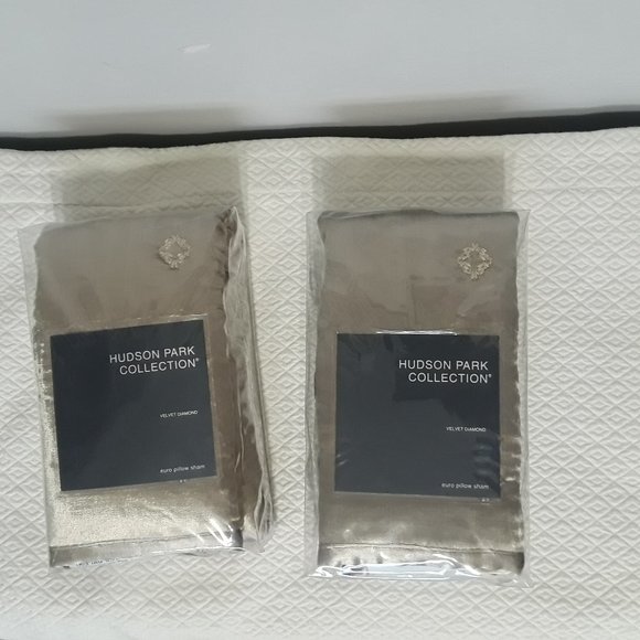 Hudson Park Velvet Diamond Euro Sham - Picture 2 of 3